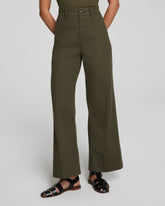 SPANXsupersmoothâ„¢ Stretch Twill Cropped Wide Leg Pant | Dark Pine